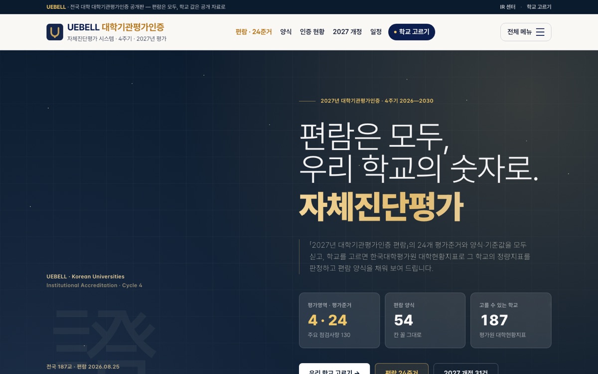 ia.uebell.com 첫 화면